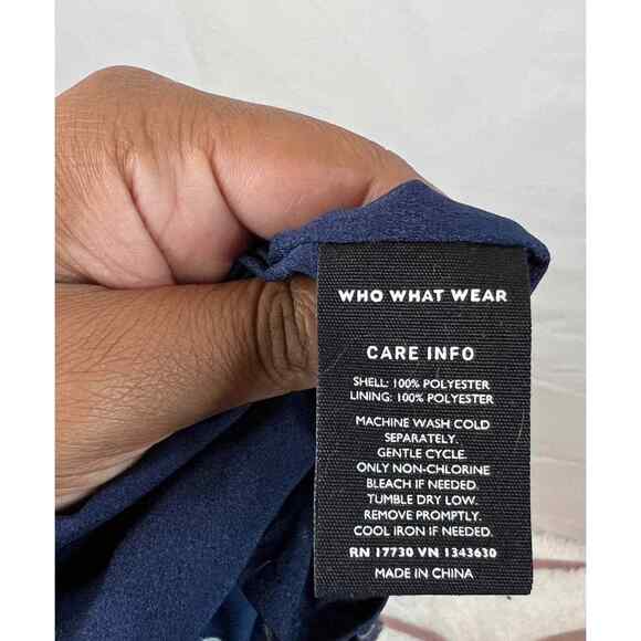 Who What Wear Blue Chain Design Turtle Neck Dress - Small - Picture 4 of 4